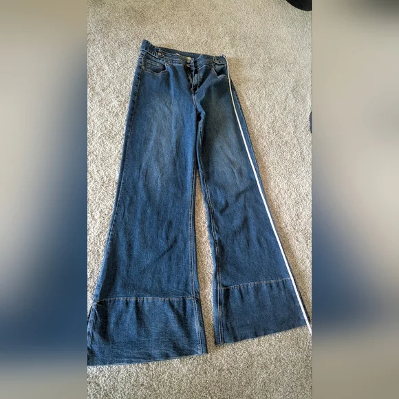 Rock & Roll Denim® Ladies Palazzo Flare Leg Jeans - Picture 4 of 11